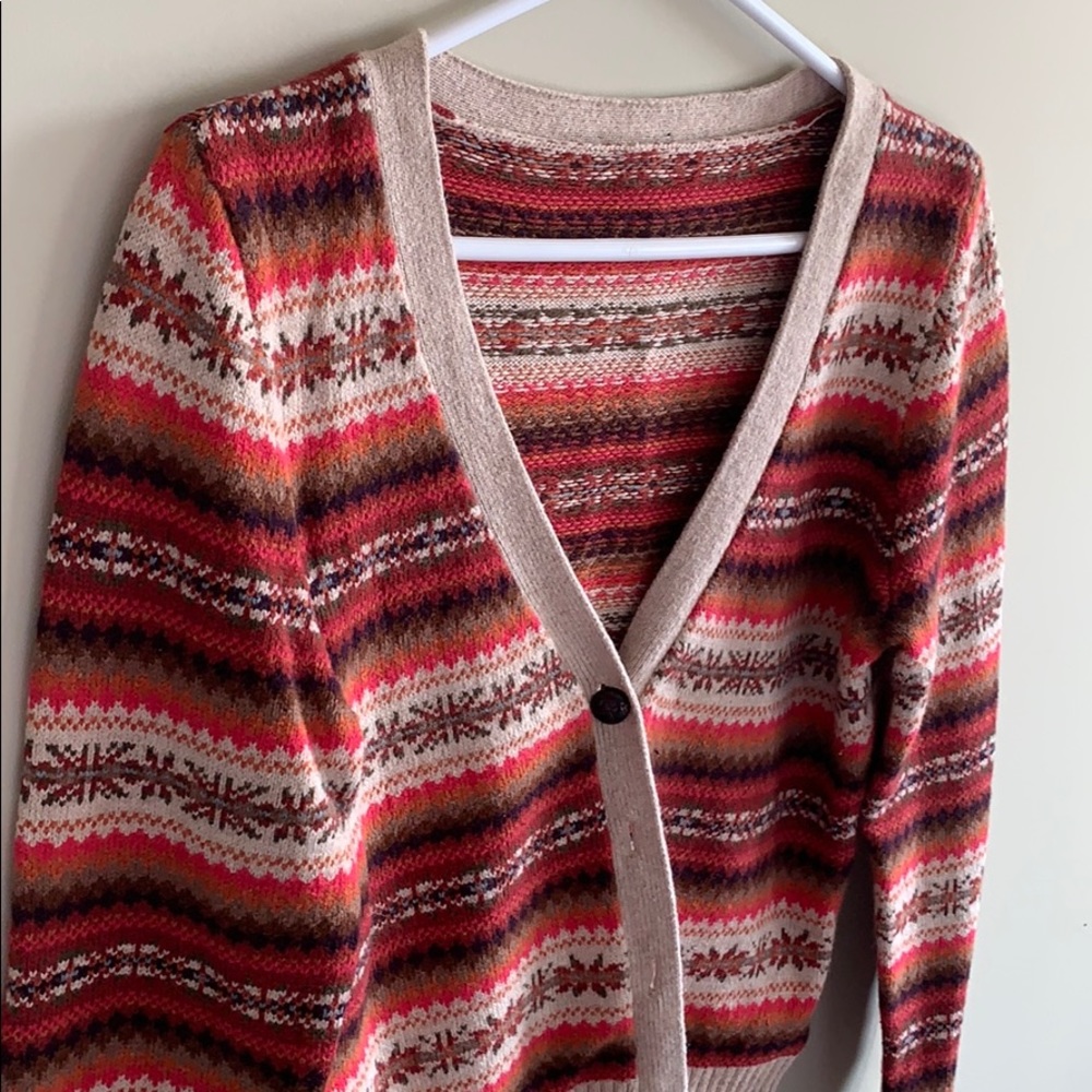 Fair Isle Pattern Cardigan - Picture 3 of 10